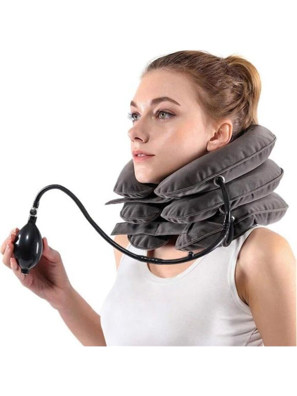 Inflatable Cervical Neck Traction Device Pain Relief Adjustable Support Brace
